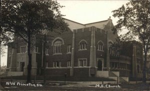 Princeton IL Illinois ME Church c1915 Real Photo Postcard