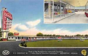 Catalina Motel US Highway 40 Bridgeport Indiana 1961 postcard