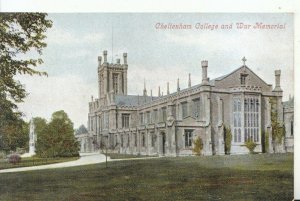 Gloucestershire Postcard - Cheltenham College and War Memorial - Ref 16296A