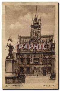 Old Postcard The Compiegne Hotel de Ville