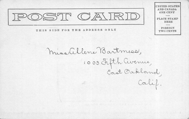 SAN FRANCISCO 1906 EARTHQUAKE DAMAGE-CALIFORNIA ST EAST KEARNEY-BEHRENDT POSTCAR
