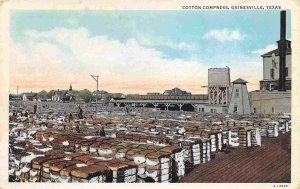 Cotton Compress Gainesville Texas 1920s postcard