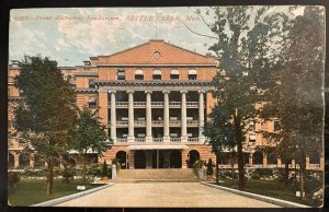 Vintage Postcard 1910 Sanitarium, Entrance, Battle Creek, Michigan (MI)