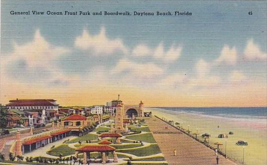 Florida Daytona Beach General View Ocean Front Park And Boardwalk