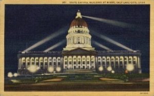 State Capitol Building at Night - Salt Lake City, Utah UT  