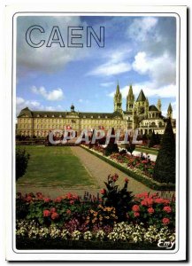 Postcard Moderne Caen Calvados Hotel de Ville Abbey founded the Men by Willia...