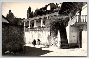 Mexico Taxco Gro Street Scene Home Architecture RPPC Postcard C34