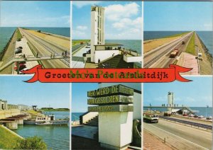 Netherlands Postcard - Dutch Motorway - Groeten Van De Afsluitdijk RR12213