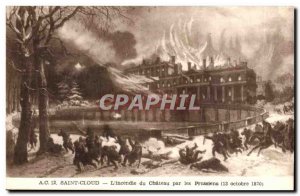 Saint Cloud Postcard Old l & # 39incendie the castle by the Prussians October...