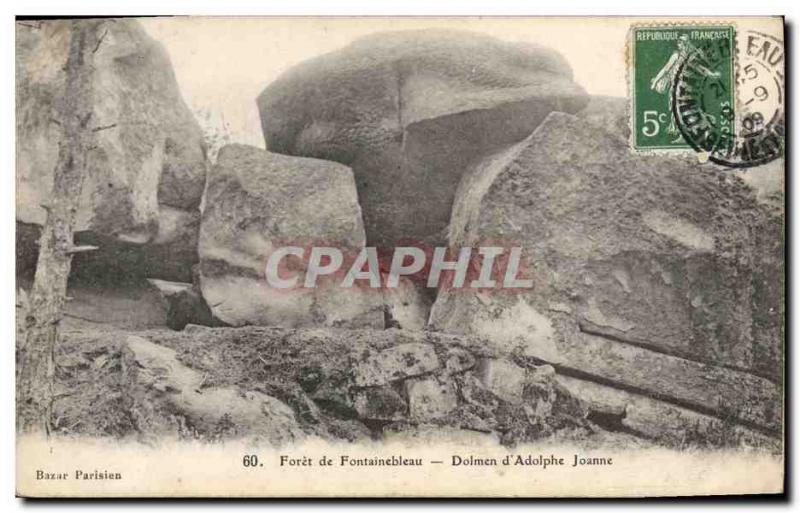 Old Postcard Dolmen Standing Stone Forest of Fontainebleau Dolmen d & # 39Ado...