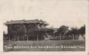 RPPC Dalhart Tx 2 DenrockAve postcard BA111