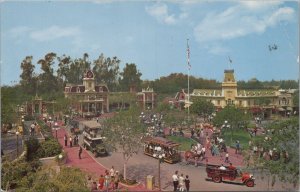 Postcard Disneyland Magic Kingdom Town Square Main St Anaheim CA