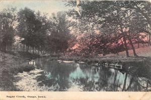 Osage Iowa Sugar Creek Waterfront Antique Postcard K107205