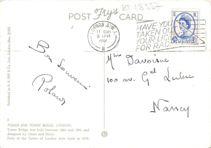 BT18557 tower and tower bridge london  uk