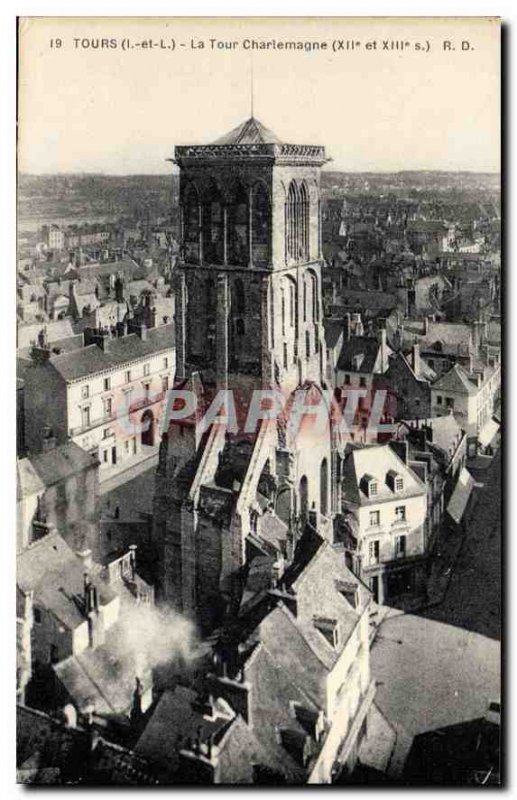 Postcard Old Towers I and L Charlemagne Tower XII and XIII S