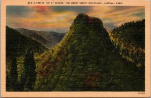 Smoky Mountains National Park Chimney Top At Sunset