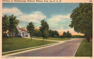 Vintage Postcard Entrance To Chickamauga National Military Park Georgia W. M. C.