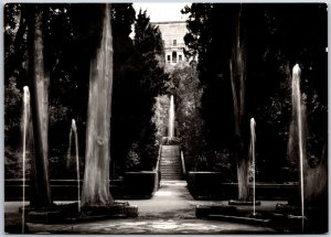 Tivoli - Villa D'Este Italy Museum Fountain Real Photo RPPC Postcard