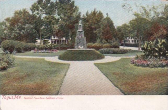 Maine Togus Central Fountain At Soldiers Home