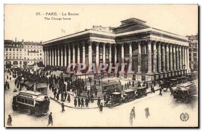 Old Postcard The Paris Bourse
