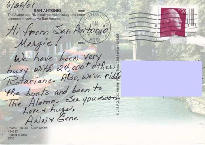 Alamo and Riverwalk - San Antonio TX, Texas - pm 2001