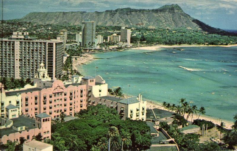 hawaii, HONOLULU, WAIKIKI, Partial View (1950s)