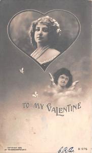 Valentines Day 1909 writing on front, miner stains on card