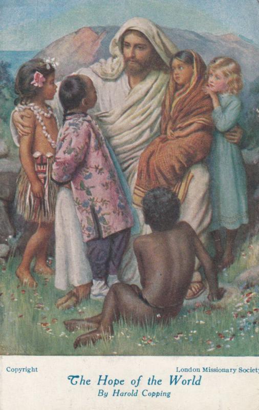 The Hope Of The World Hopping Antique Christian Missionary Postcard