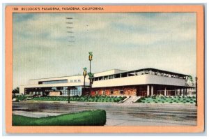 1951 Bullock's Department Store Pasadena Long Beach California CA Postcard