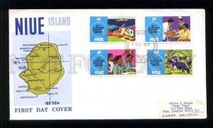 273666 NIUE 1972 year island MAP FDC