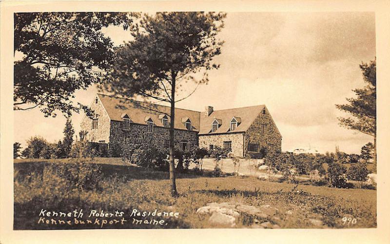 Kennebunkport Me Kenneth Roberts Residence Rppc Postcard Hippostcard