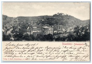 1901 View of Hills Neuenburg Schwarzwald Baden-Württemberg Germany Postcard