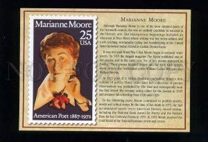 208025 USA Great American Writer Marianne Moore postcard