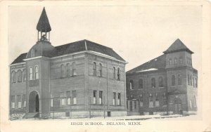 H57/ Delano Minnesota Postcard c1910 High School Building  39