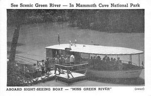 Scenic Green River Aboard Sight-seeing Boat, Miss Green River Mammoth Cave Na...