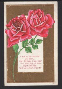 I trust to you this card will show Birthday with Flowers embossed pm1908 ~ DB