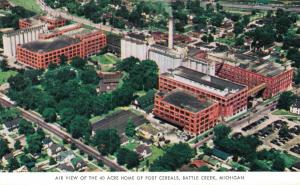 USA 40 Acre Home of Post Cereals Battle Creek Michigan Vintage Postcard 01.80