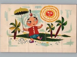 Sambo’s Restaurants Picture Story Tiger in Jungle Vintage Advertising Postcard