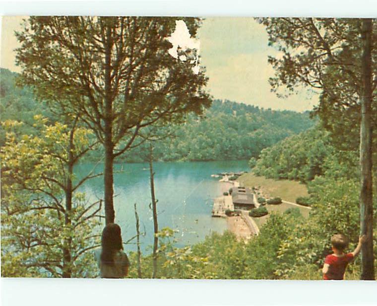 Vintage Postcard Carter Cave State Resort Park Camping Campers # 971