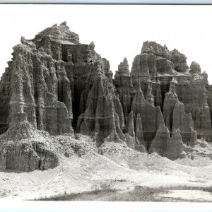 c1940s Badlands, So. Dak RPPC Random Bad Lands SD Real Photo Postcard A87