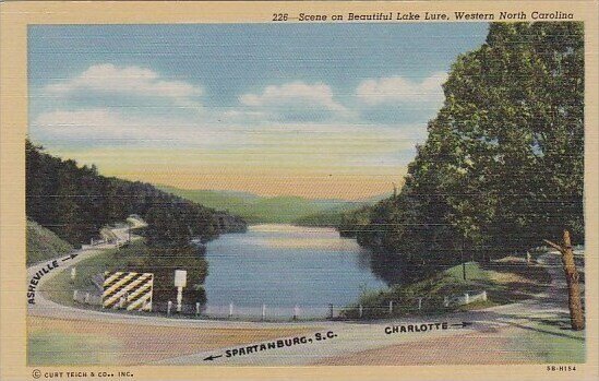 Scene On Beautiful Lake Lure Western North Carolina