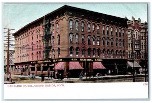 c1910s Pantlind Hotel Old National Bank Stores Grand Rapids Michigan MI Postcard