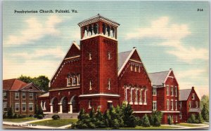 Presbyterian Church Pulaski Virginia VA Parish Building Grounds Postcard