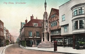 Vintage Postcard City Cross Historical Landmark Winchester England