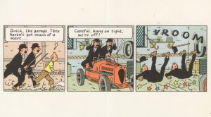Tintin Car Mechanic Garage French Comic Strip Postcard