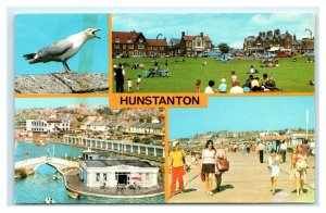 Hunstanton Multiview Greensward, Promenade Norfolk England UK Chrome Postcard
