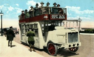 C. 1910 Devon Ave. Double Deck Motorbus Chicago Postcard F58