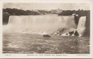 American Falls Niagara Falls ON Ontario UNUSED FH Leslie Real Photo Postcard D90