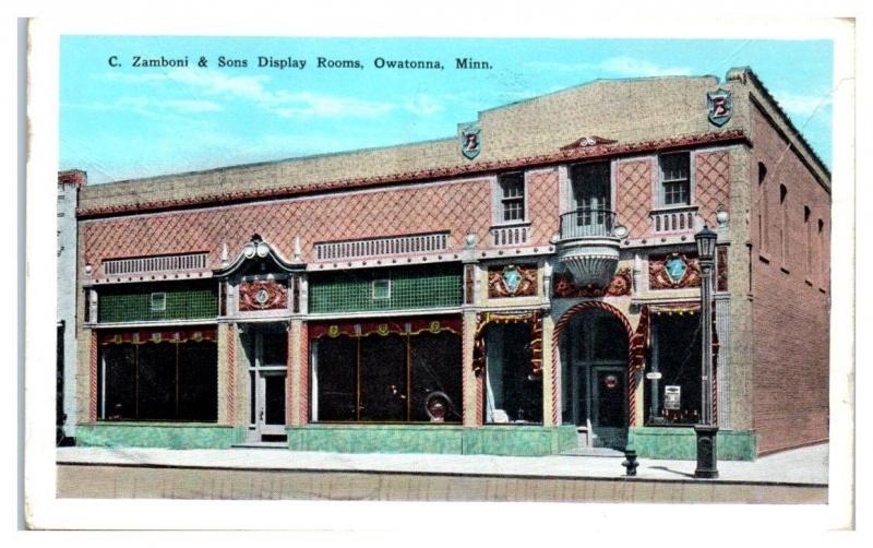 C. Zamboni & Sons Display Rooms, Owatonna, MN Postcard