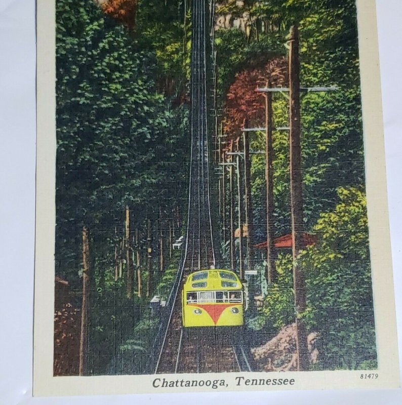 Vintage Postcard Cable Car Train Lookout Mountain Chattanooga Tennessee   900